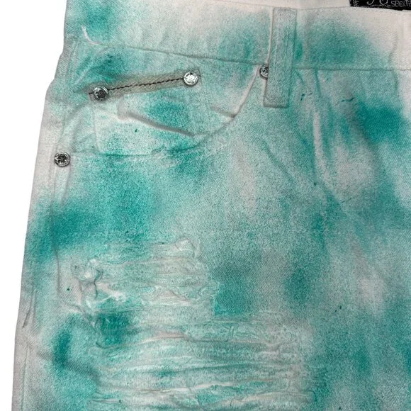 Reworked Heritage America Destroyed Denim Shorts (40) - Picture 3 of 10